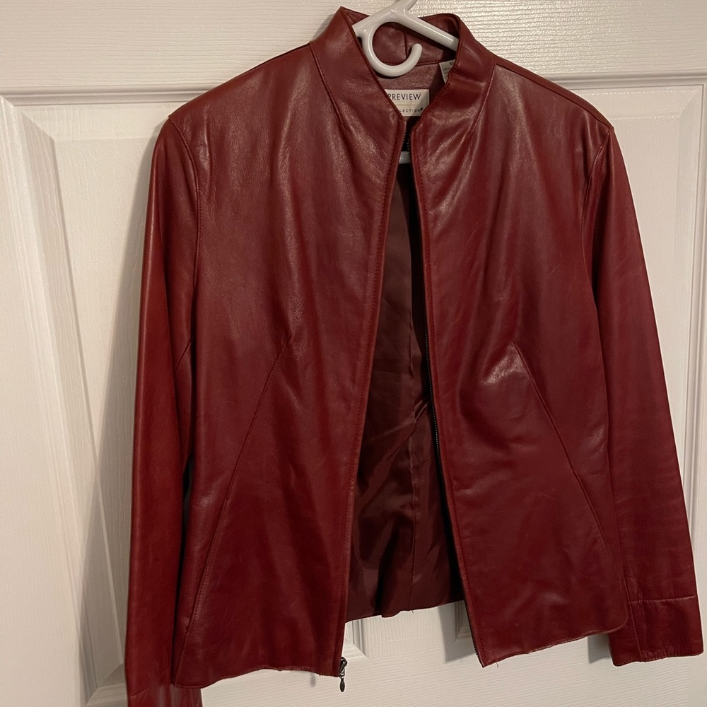 Vintage Red Leather Jacket